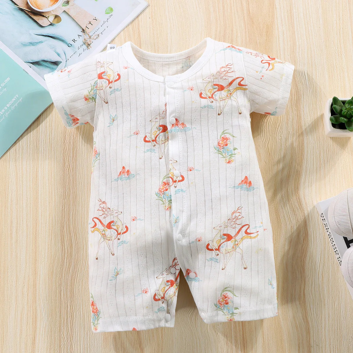 Short-Sleeved Thin Harness Infant Clothes