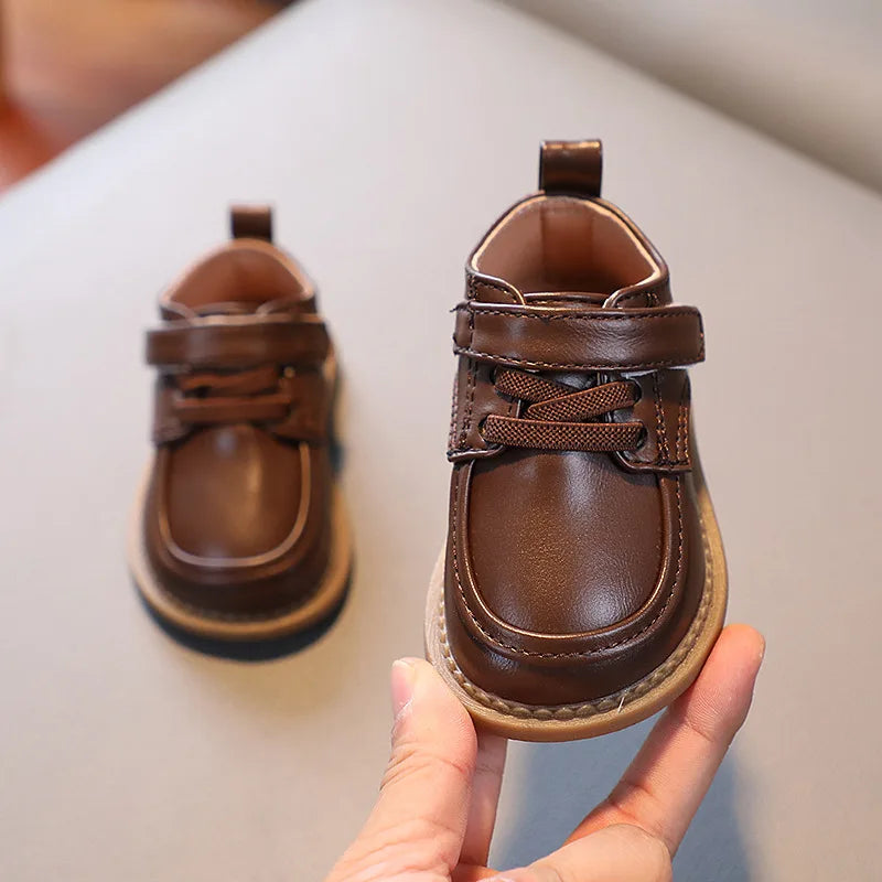 Baby Boys’ Spring/Autumn Oxfords – Soft PU Leather First-Step Shoes