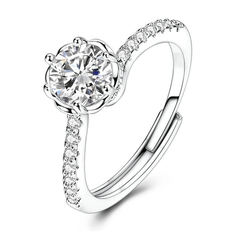 Clover Adjustable Ring 925 Sterling Silver Original Hummingbird Glow Firefly Free Size Open Rings For Women Wedding Jewelry Gift
