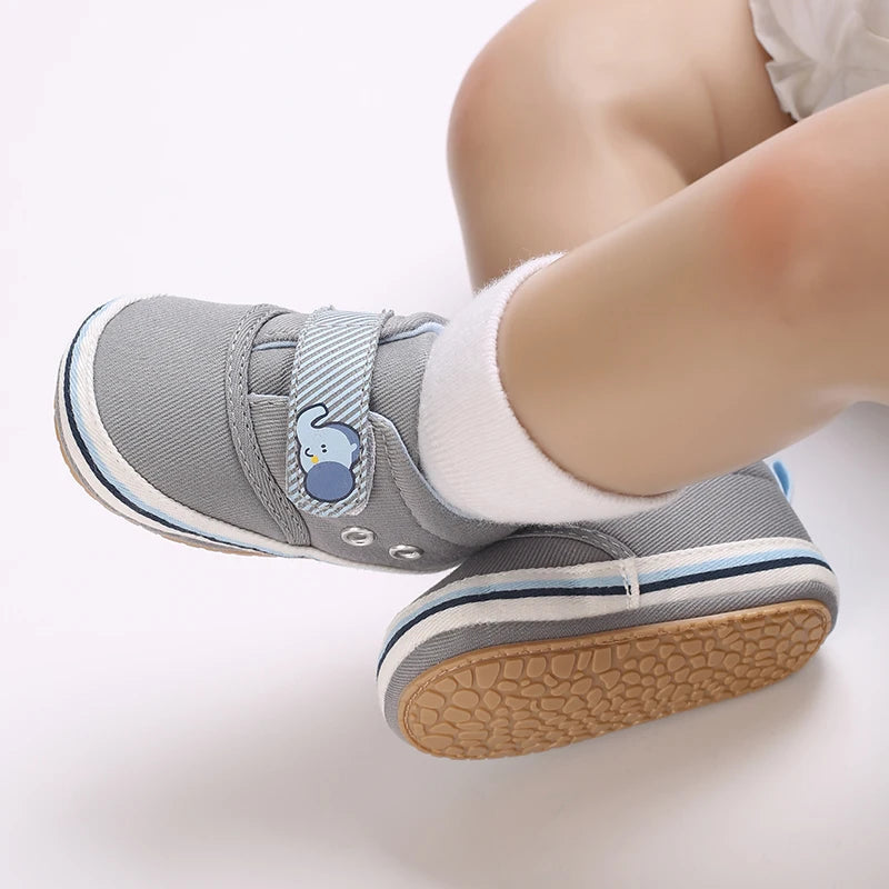 Baby First-Step Shoes (0–18M) – Soft Sole Non-Slip PU Leather Sneakers