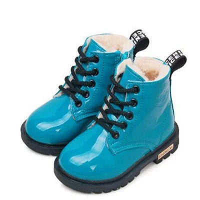 Girls’ PU Leather Winter Boots