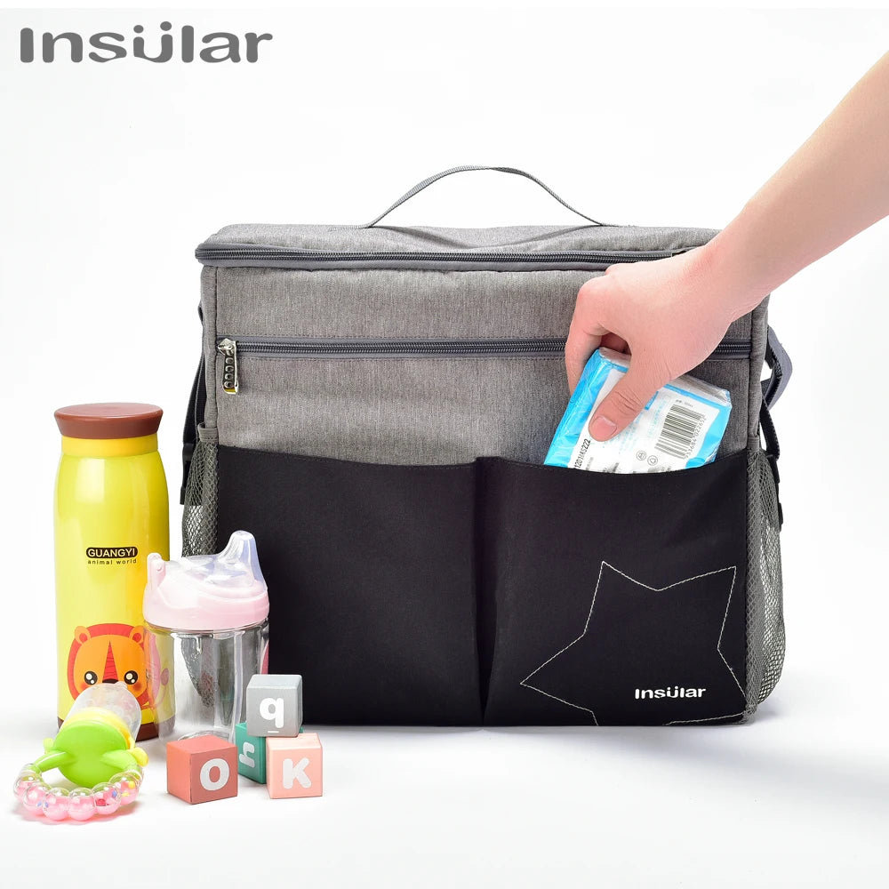 Insular Maternity Diaper Backpack – Travel, Nursing, Anti-Loss Zipper