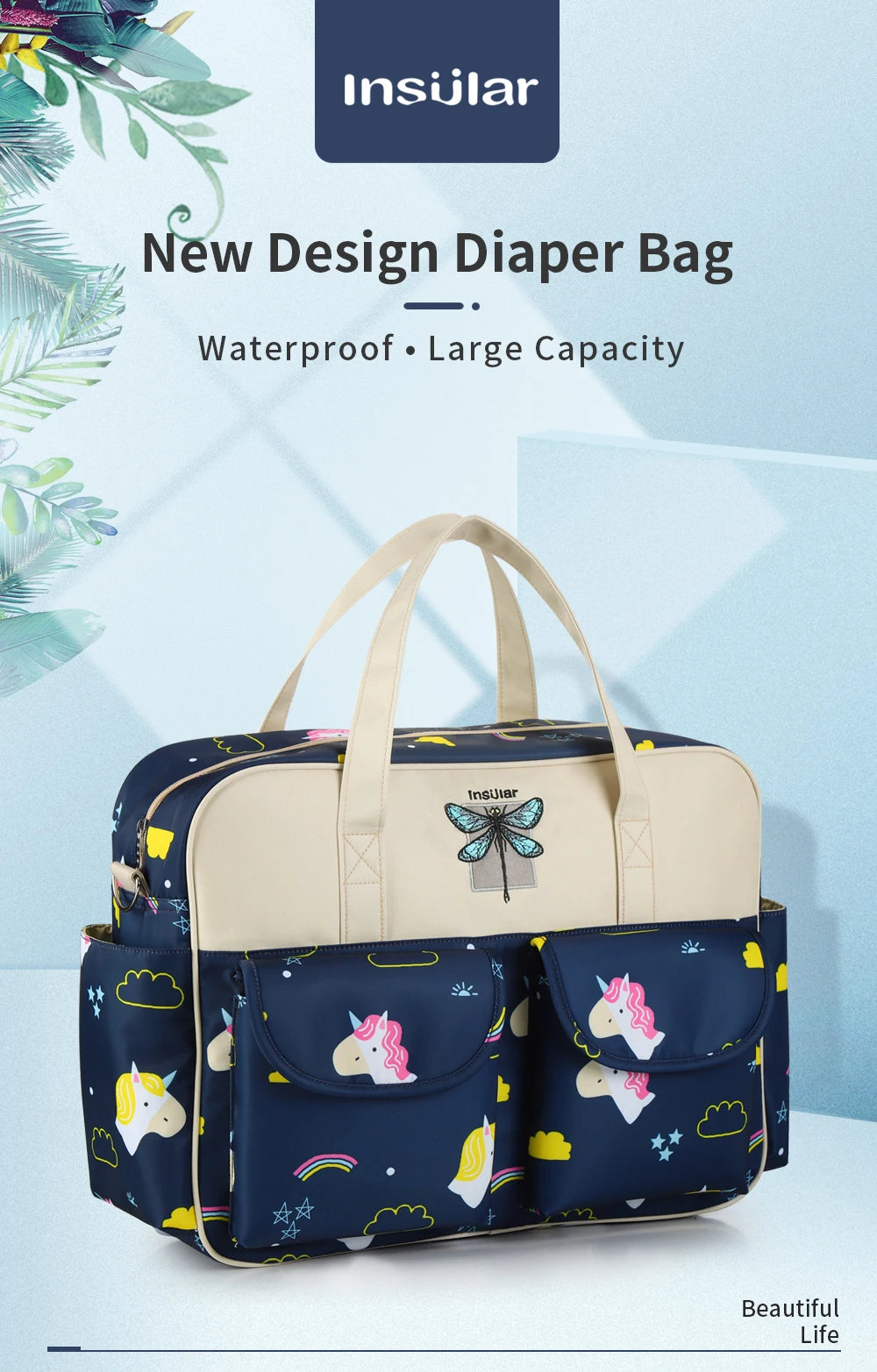 New Style Waterproof Diaper Bag – Large Capacity Multifunctional Maternity & Stroller Bag