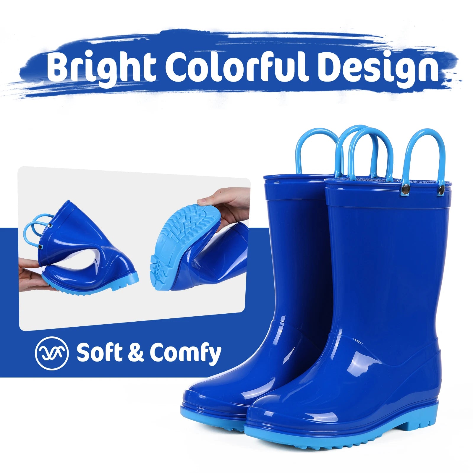 Kids Waterproof Rain Boots – Non-Slip Outdoor Rubber Shoes