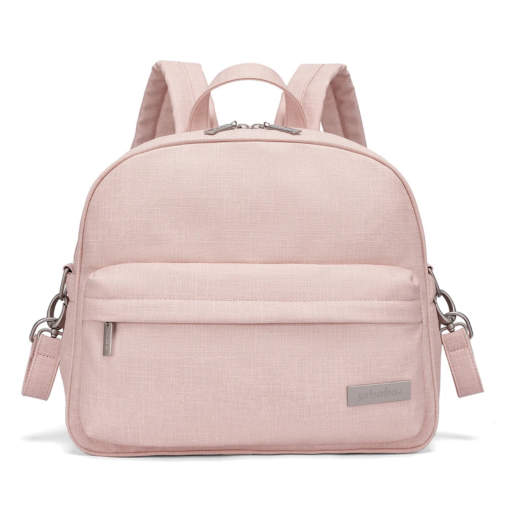 Soboba Stylish Waterproof Diaper Bag – Large Capacity Multi-Functional Backpack with 2 Straps