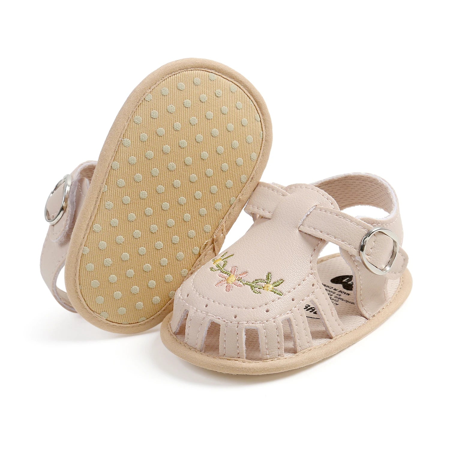 Baby Girl Summer Sandals – Breathable Lightweight Floral Wrap-Toe Shoes