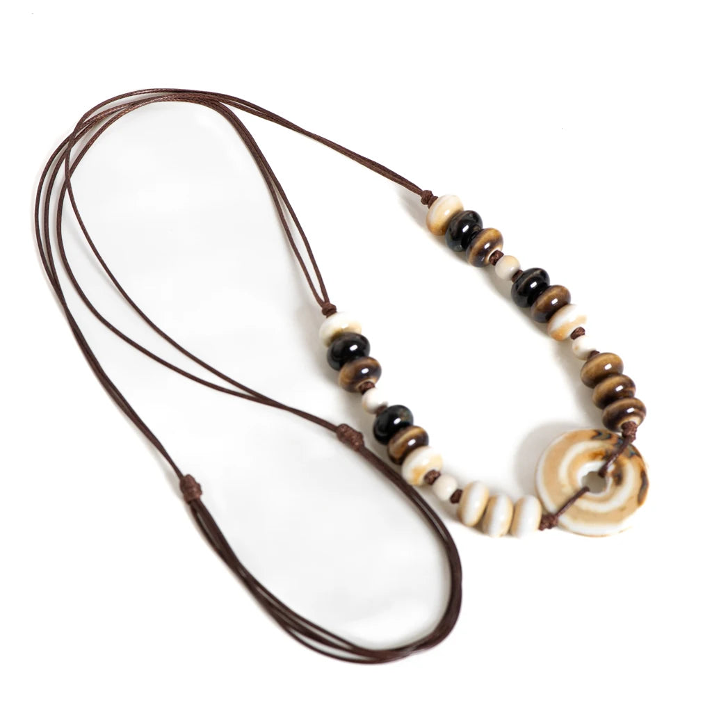 Handmade Ceramic Necklace for Men