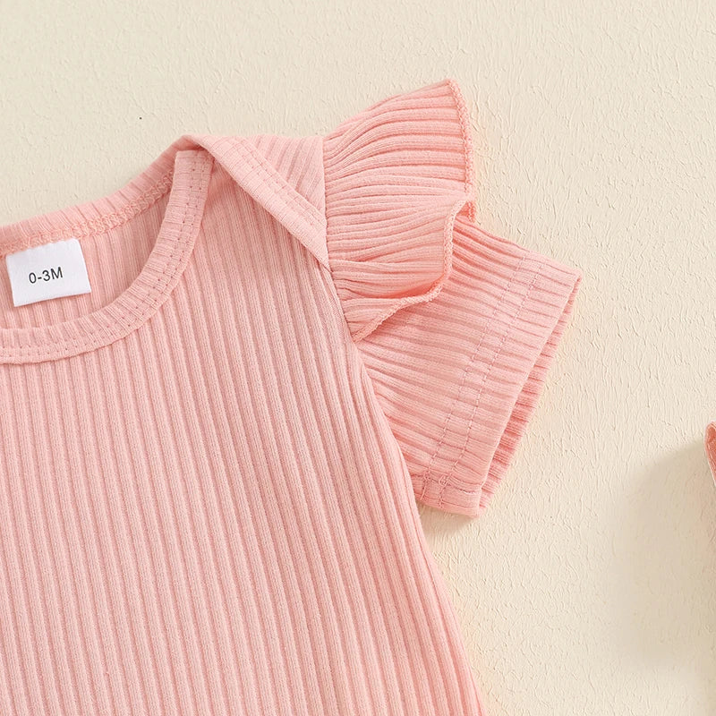 Cute Baby Girl Romper & Shorts Set (0–18M)