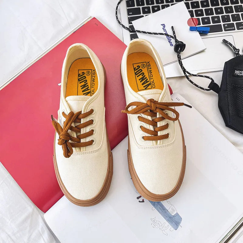 Kids Spring/Autumn Canvas Sneakers – Colorful Soft-Soled Shoes