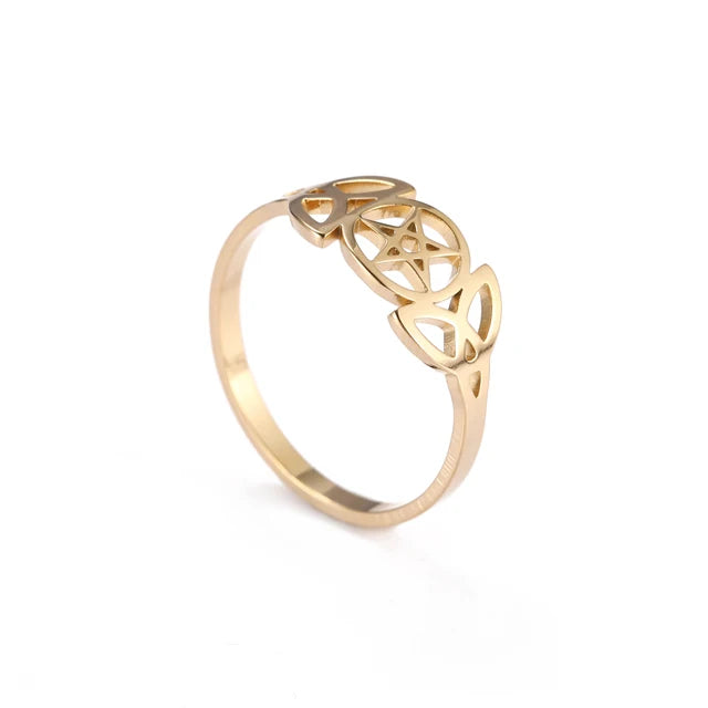 Cazador  Triquetra Irish Celtics Knot Rings for Women Stainless Steel Talisman Amulet Man Ring Jewelry 2026 Couple Gifts