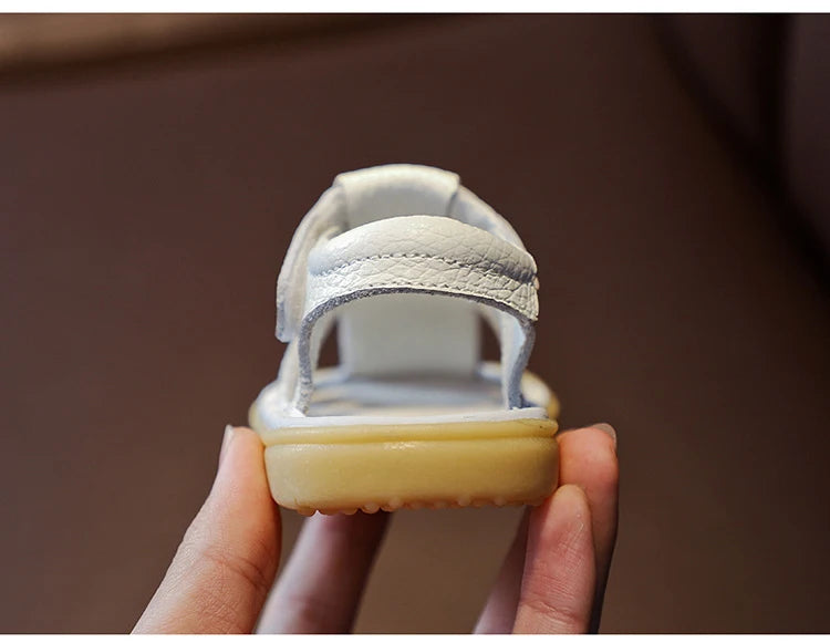 Baby Leather Sandals – Soft Anti-Collision Summer Shoes for Toddlers