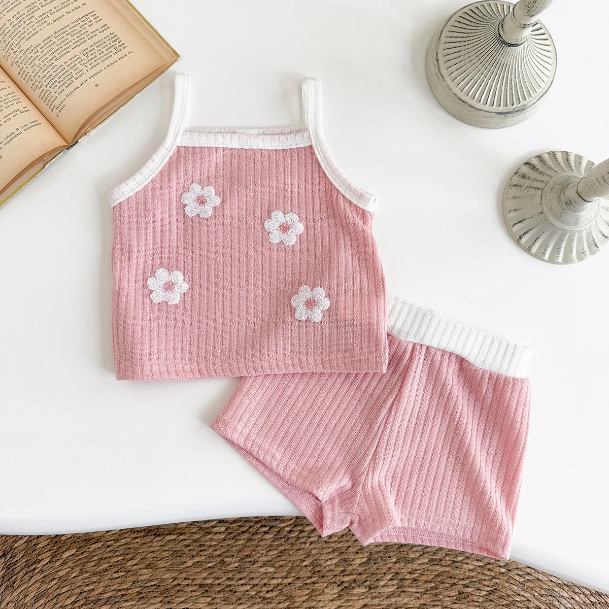 2PCS Baby Girl Summer Set – T-shirt & Shorts