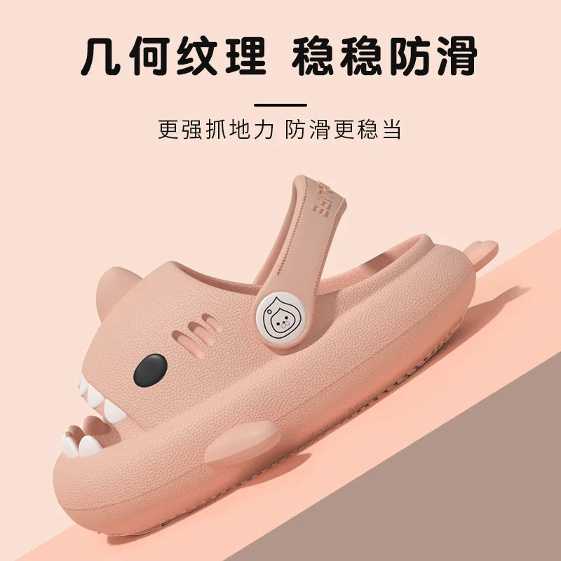 Kids Shark Cartoon Slippers – Soft Non-Slip EVA Sandals