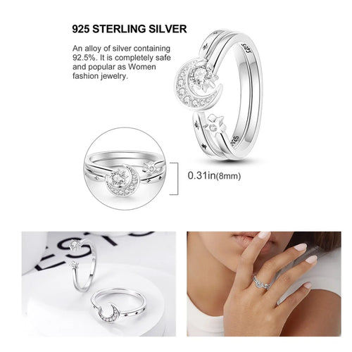 925 Silver Zircon Round Ring