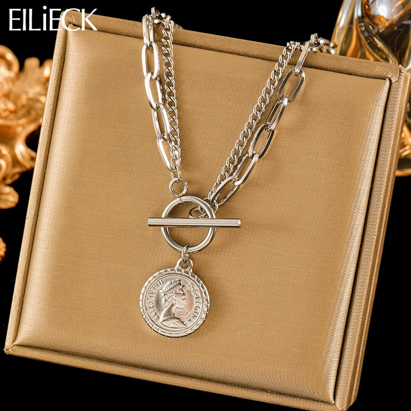 Portrait Coin Necklace