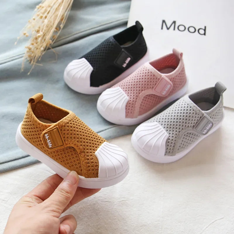 Kids’ Casual Knit Sneakers – Soft School & Skate Shoes (21–30)