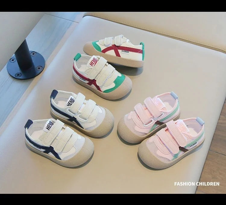 Kids Korean Canvas Shoes – Soft Sole Spring & Autumn Sneakers