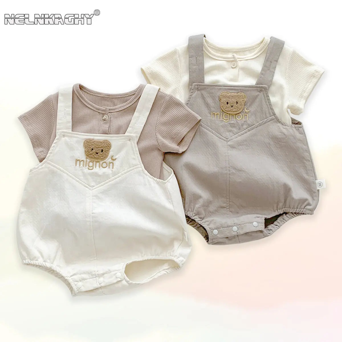 T-shirts & cartoon Bear Bodysuits Kid Infant Clothing Set