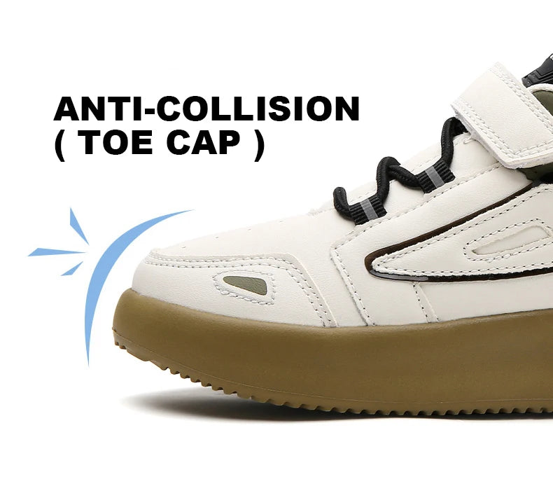 Kids Leather Sneakers – Anti-Slip Casual Sport Shoes for Boys & Girls