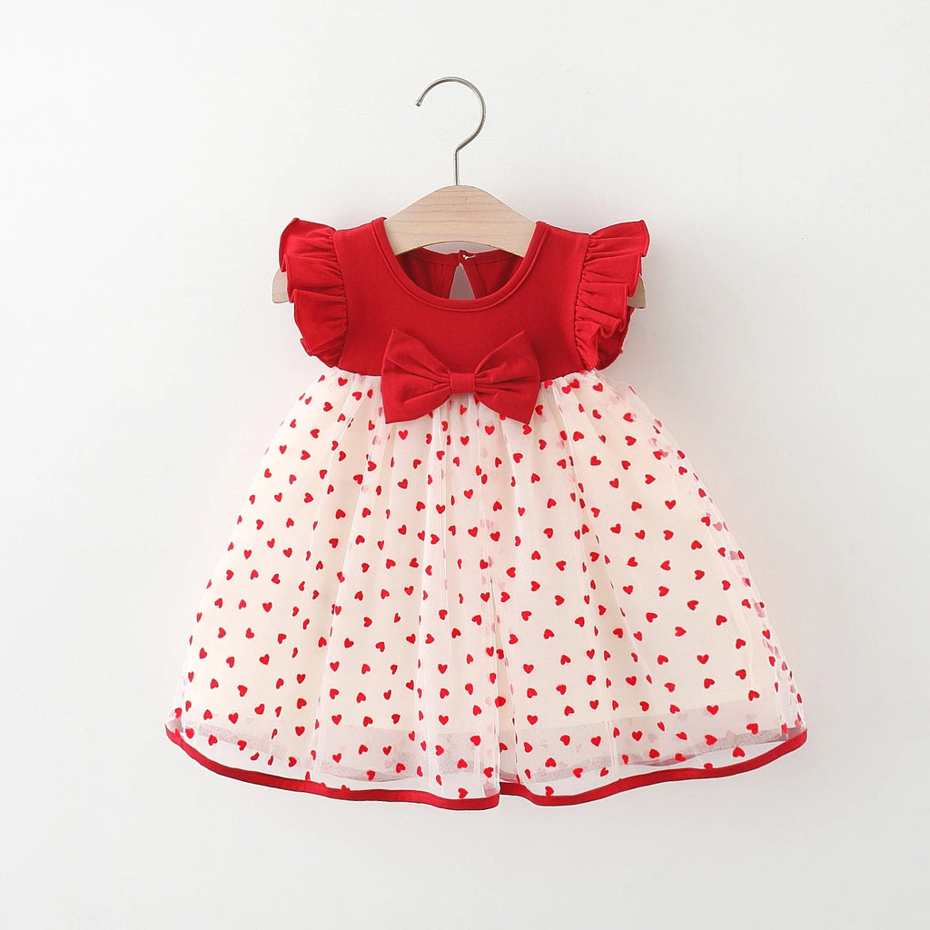 Baby Girl Red Heart Tutu Dress