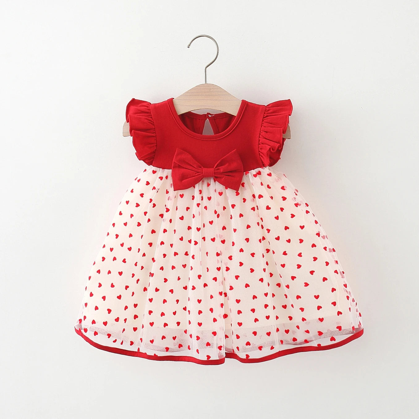 Baby Girl Red Heart Tutu Dress