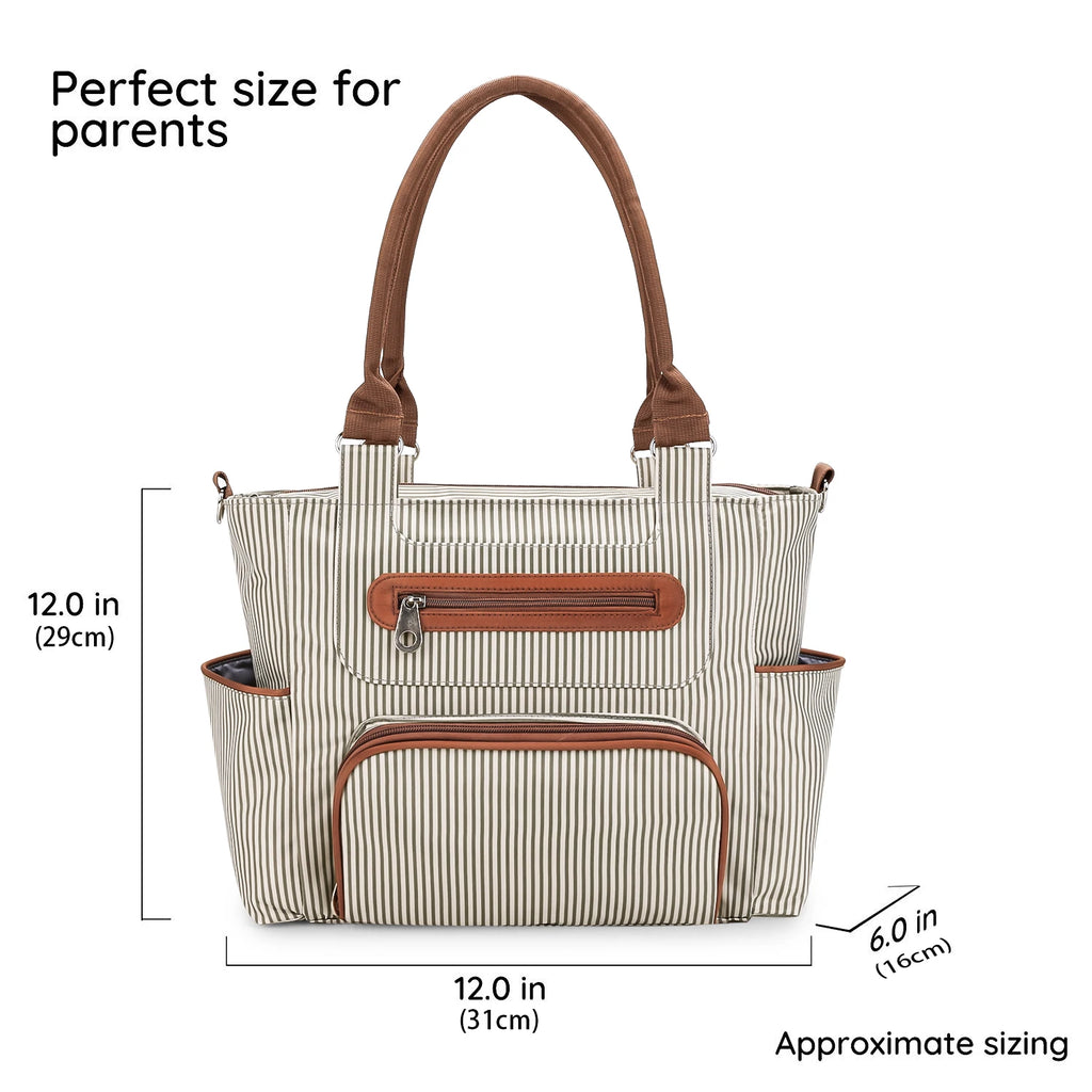 7pcs Nappy Changing Bag Set – Multifunctional Tote, Shoulder & Travel Diaper Bag