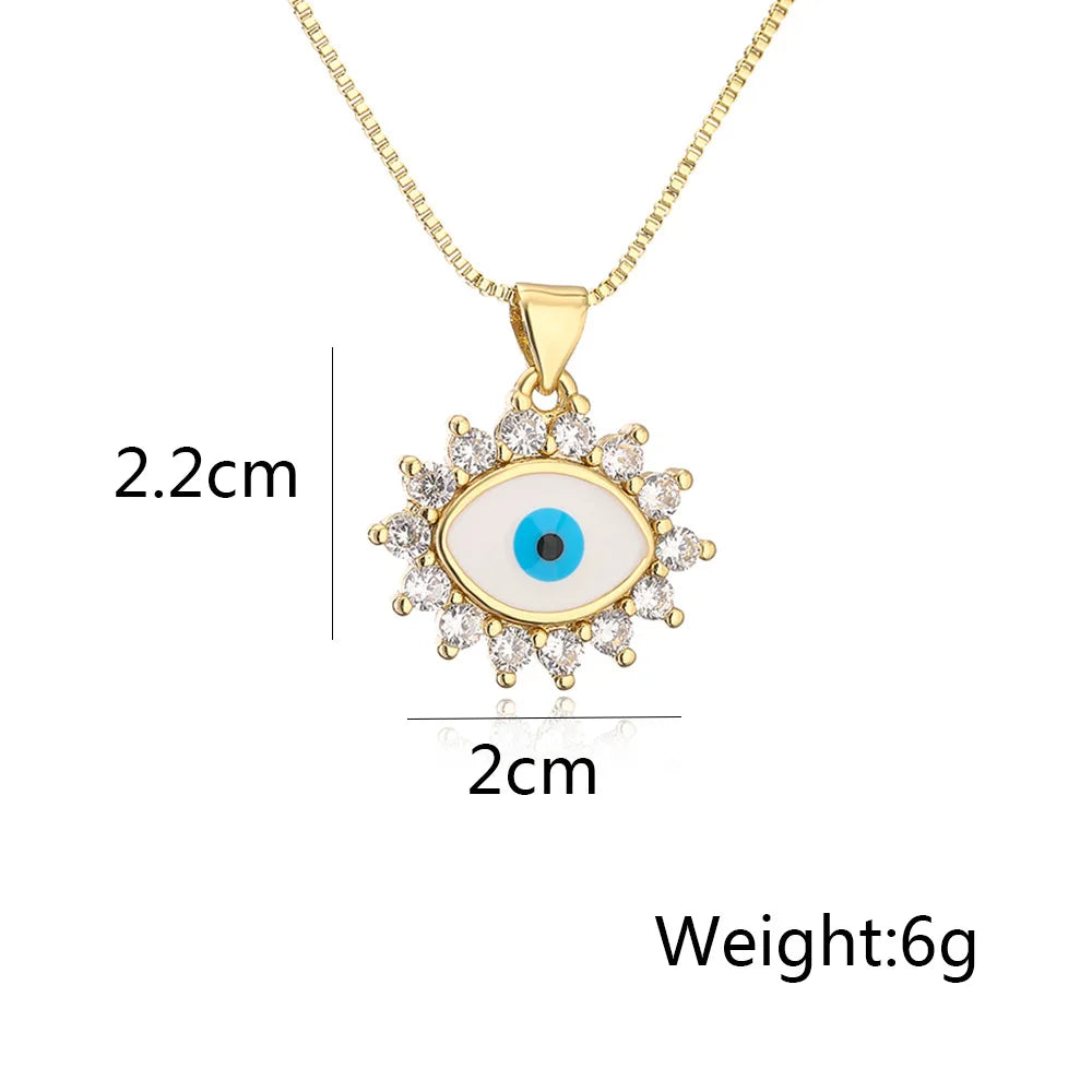 Light Luxury Devil's Eye Women Necklaces,