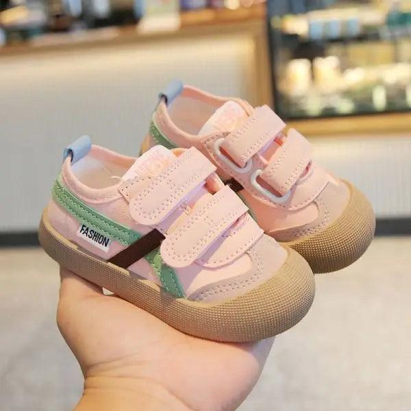 Kids Korean Canvas Shoes – Soft Sole Spring & Autumn Sneakers
