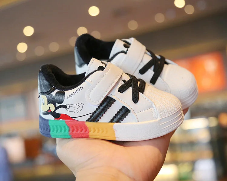 Kids’ Mickey & Minnie Sneakers – Breathable Soft Sport Shoes