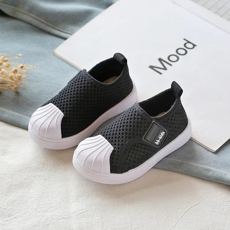 Kids’ Casual Knit Sneakers – Soft School & Skate Shoes (21–30)
