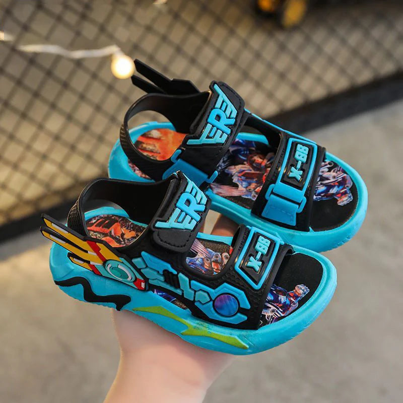Boys’ Soft Sole Sandals – Anti-Slip Beach Shoes (Ages 1–12)