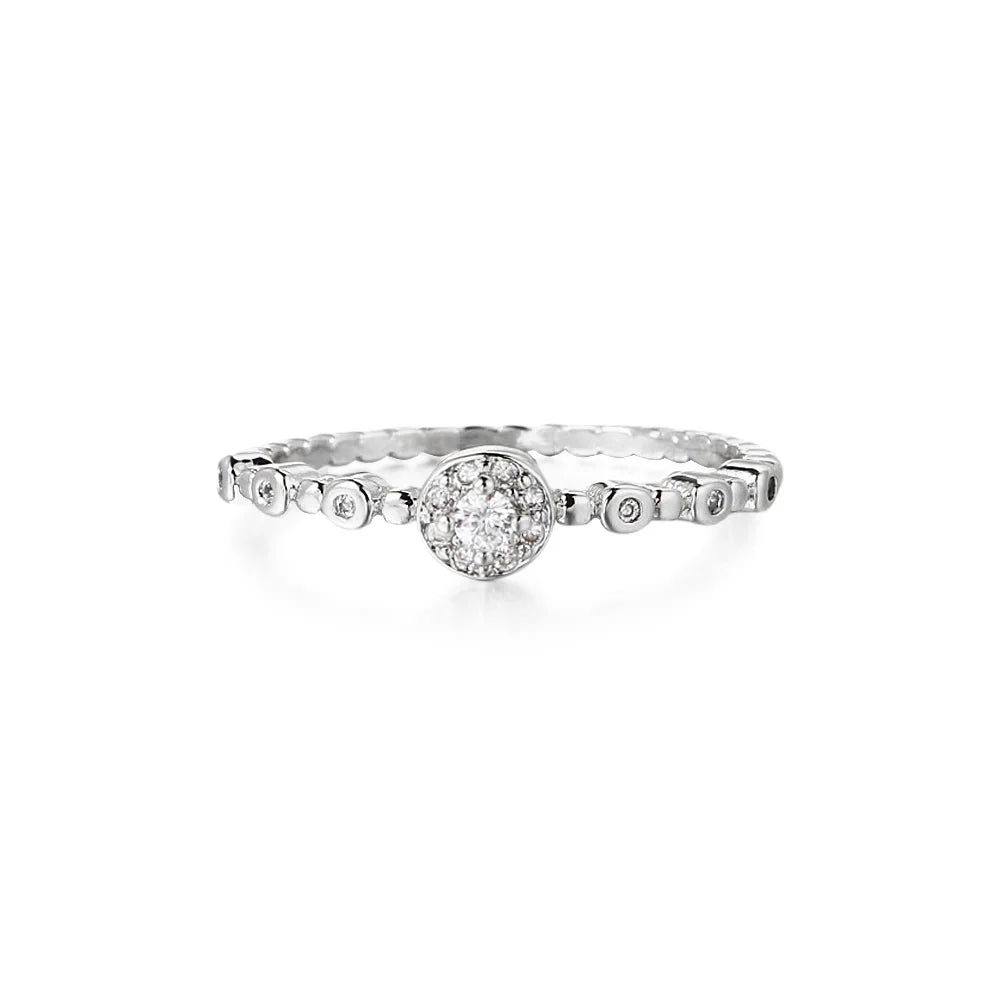 Dainty Women's Zircon Gold Ring