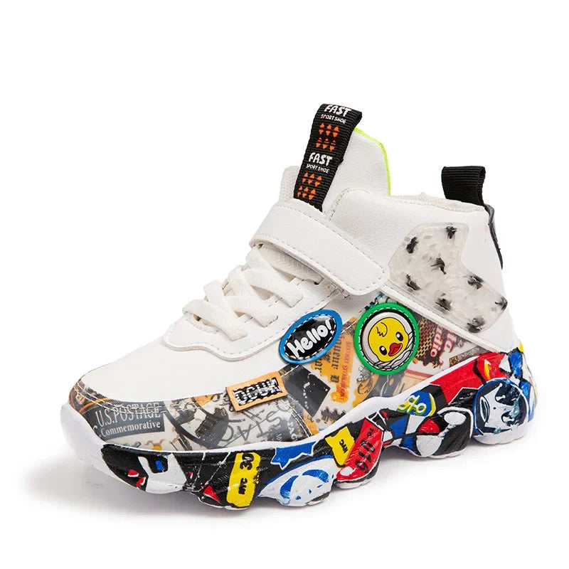 Kids Cartoon Sports Sneakers – Casual Basketball Shoes (26–36)