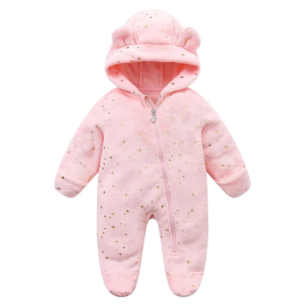 Cute Baby Jumpsuit – Warm Fleece (0–1Y)