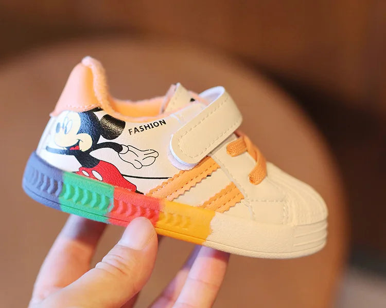 Kids’ Mickey & Minnie Sneakers – Breathable Soft Sport Shoes