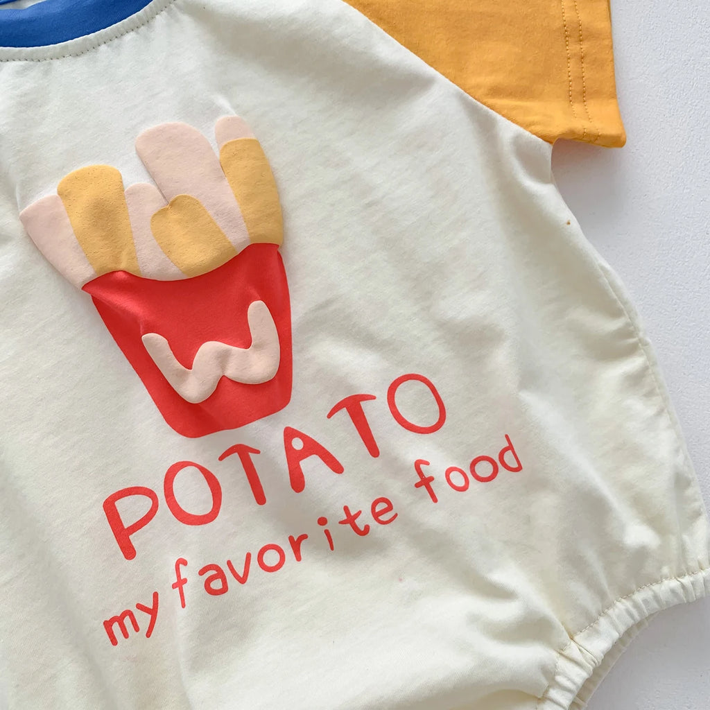 Cute Short Sleeve Baby Clothes 0-24 M