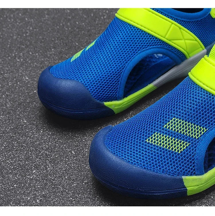 Kids Mesh Sport Sandals – Lightweight Closed-Toe Casual Shoes (23-36)