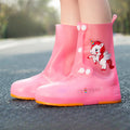 Kids’ Waterproof Rain Boots – Cartoon Animal Flat Shoes