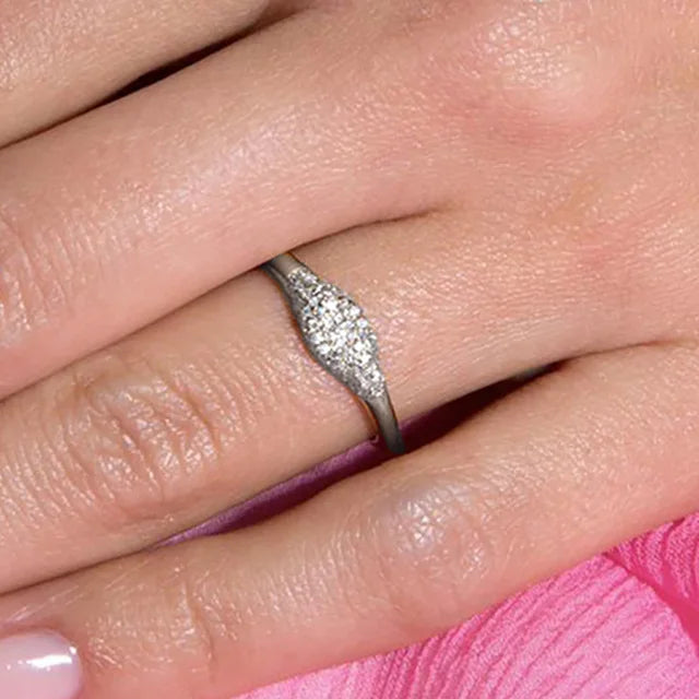 Dainty Zircon Gold Crystal Ring