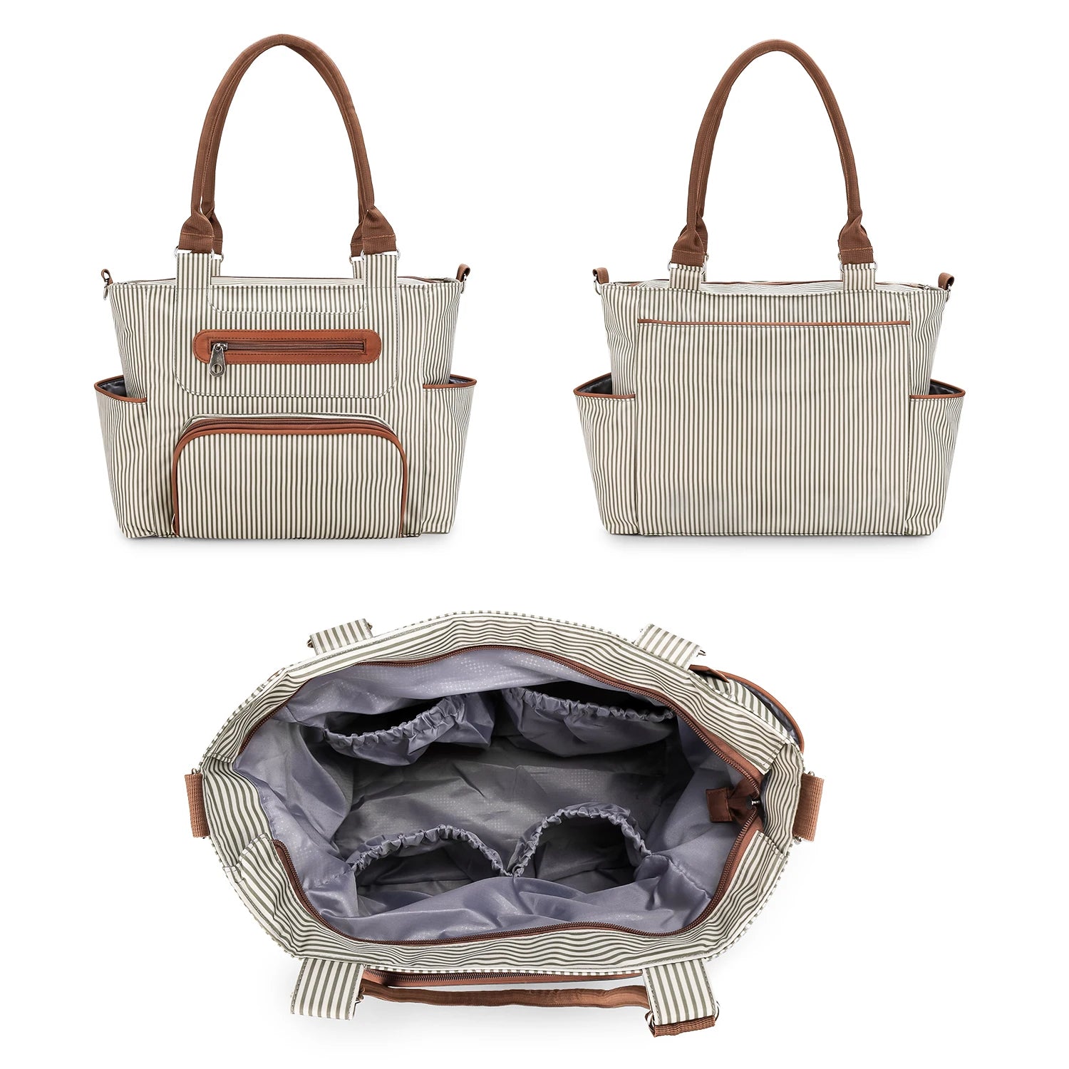 7pcs Nappy Changing Bag Set – Multifunctional Tote, Shoulder & Travel Diaper Bag