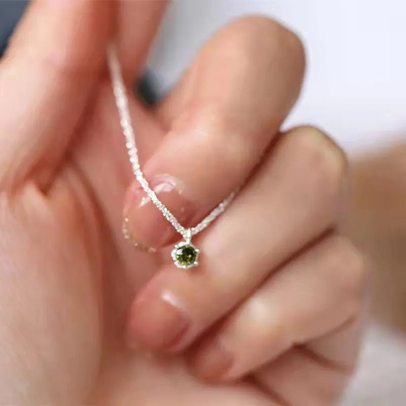 Popular S925 Sterling Silver Sparkling Necklace