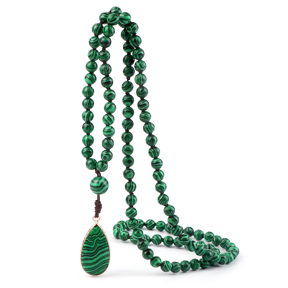 Natural Malachite Stone Beaded Necklaces&Bracelets