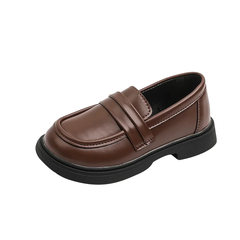 Kids’ Leather Loafers – Soft Princess Party & School Shoes