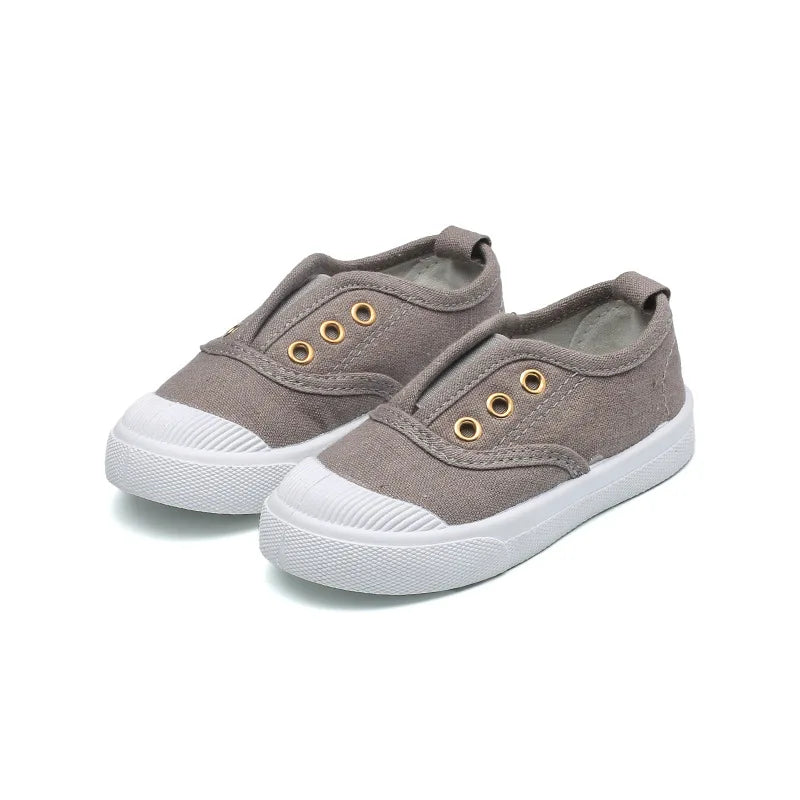 Kids’ Canvas Sneakers – Candy Color, Comfortable School Shoes