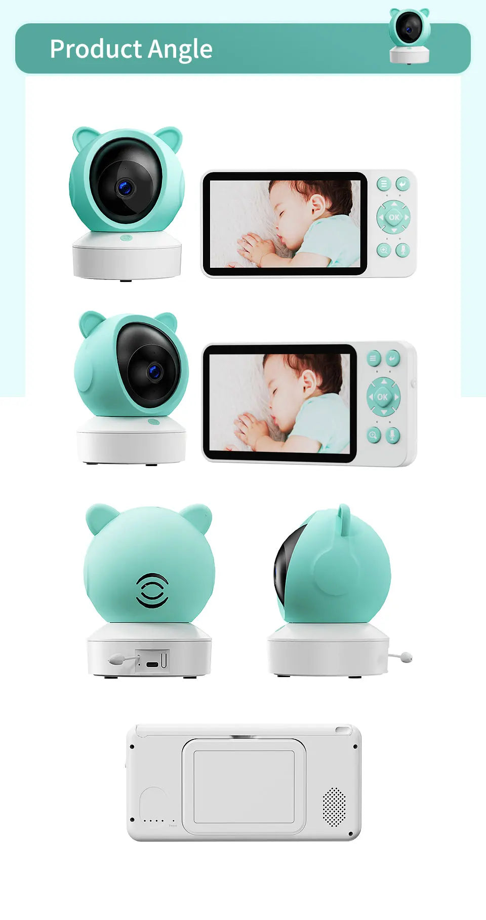 Tuya Baby Camera – 5" HD, Mobile App Control