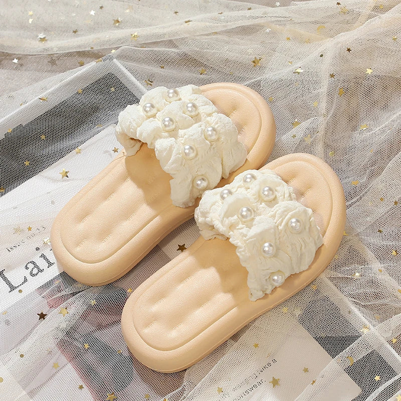 Girls’ Summer Princess Slippers – Soft Non-Slip Bow Beach Shoes