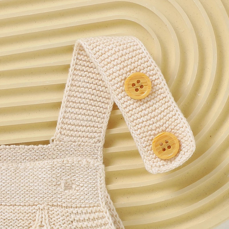 Newborn Baby Boys & Girls Sleeveless Knit Jumpsuit
