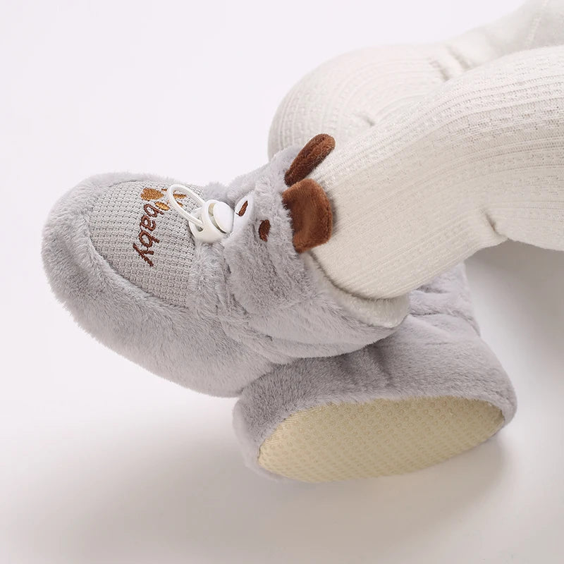 Winter 0-1 Year Old Baby Boots Warm and Cute Soft Soled Shoes
