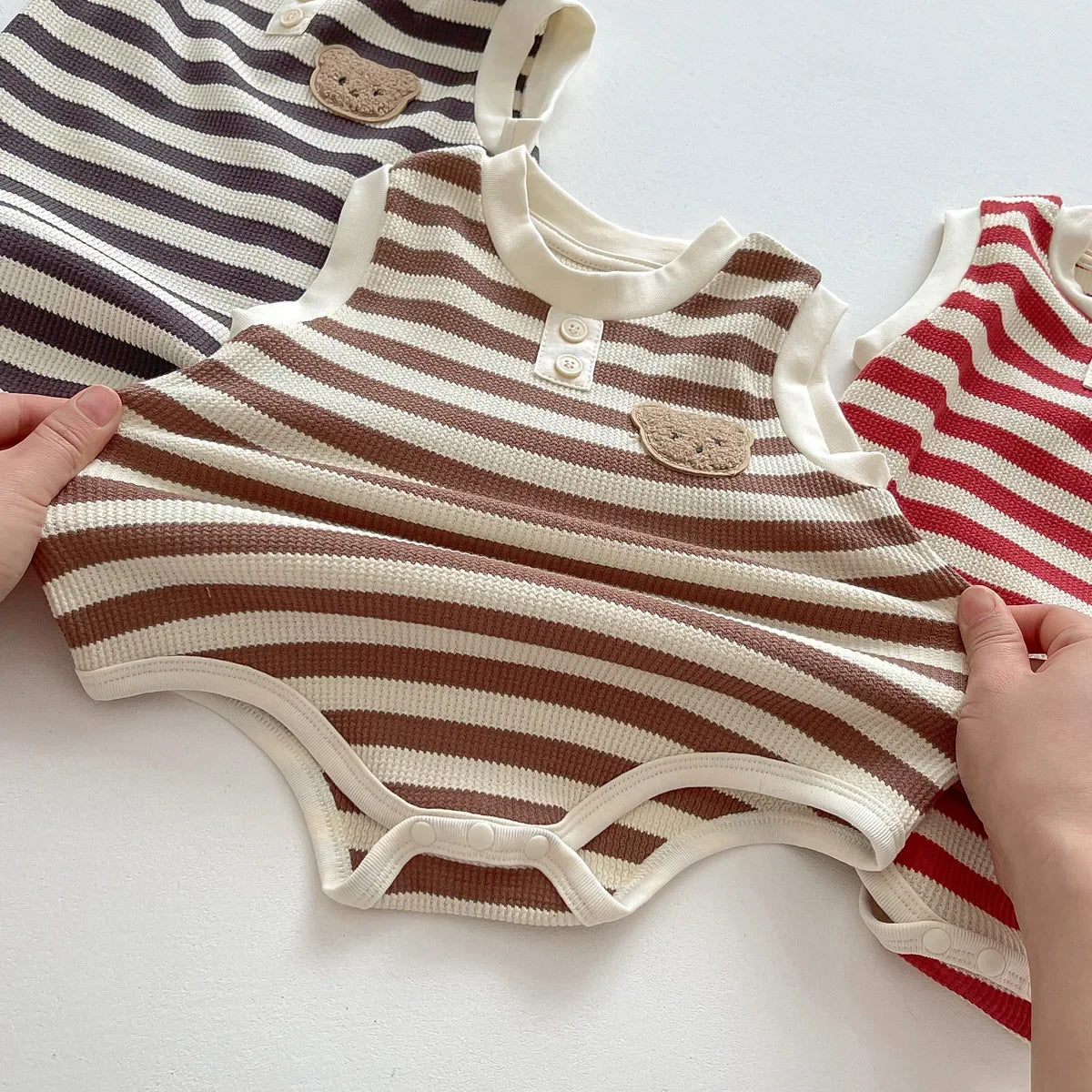Infant Summer Knit One-Piece, Newborn Baby Clothes