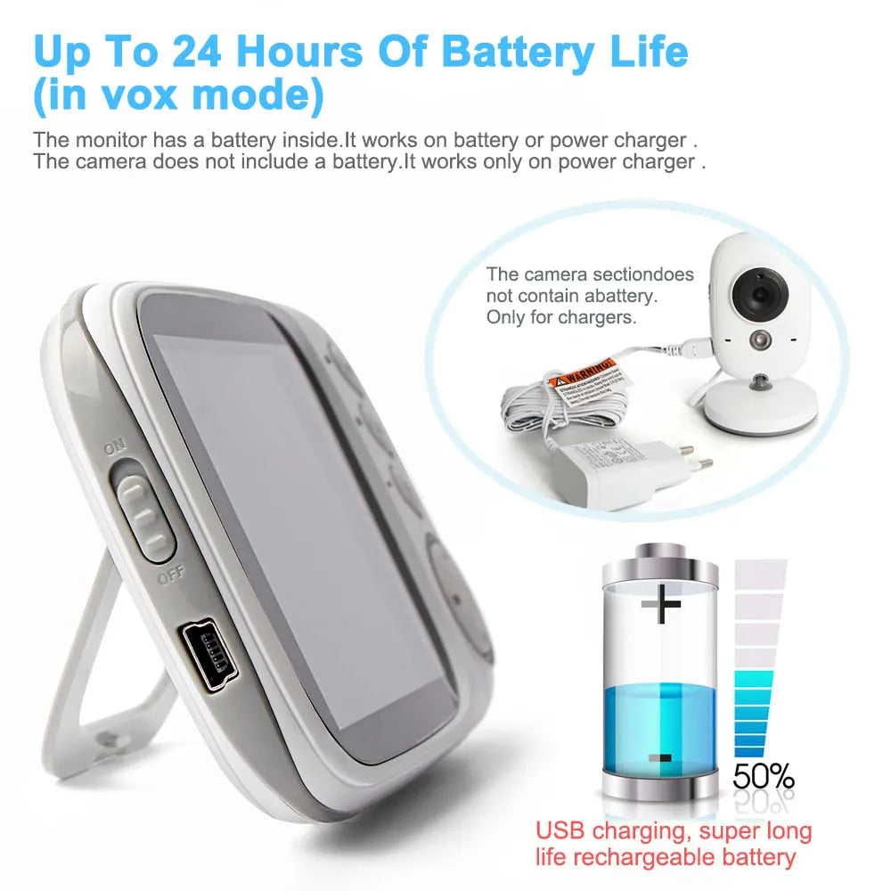 Baby Monitor Camera – 2.4G, Temperature & Talk